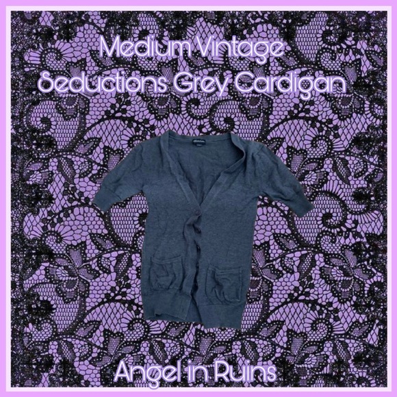 Seductions Sweaters - Vintage Seductions Grey Cardigan